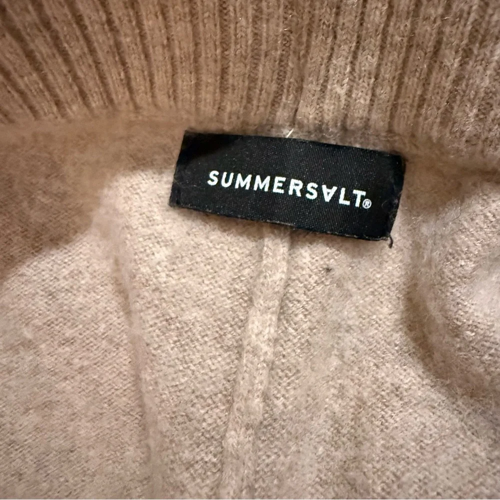 summersalt Cozy Knit Drawstring Joggers in Light Taupe - Picture 3 of 8